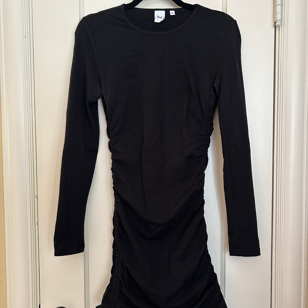 Aritzia Breathable Black Long Sleeve Going Out Dress